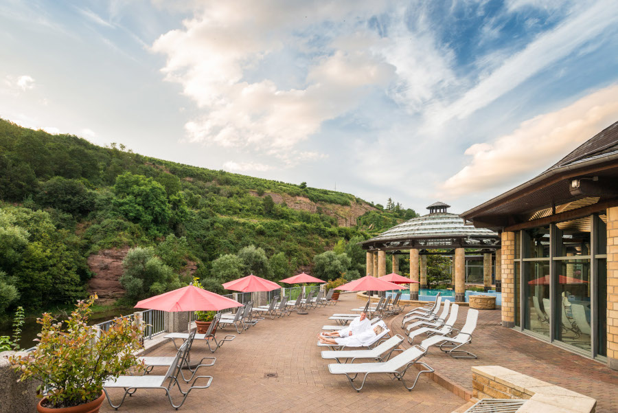 Terrasse der crucenia thermen